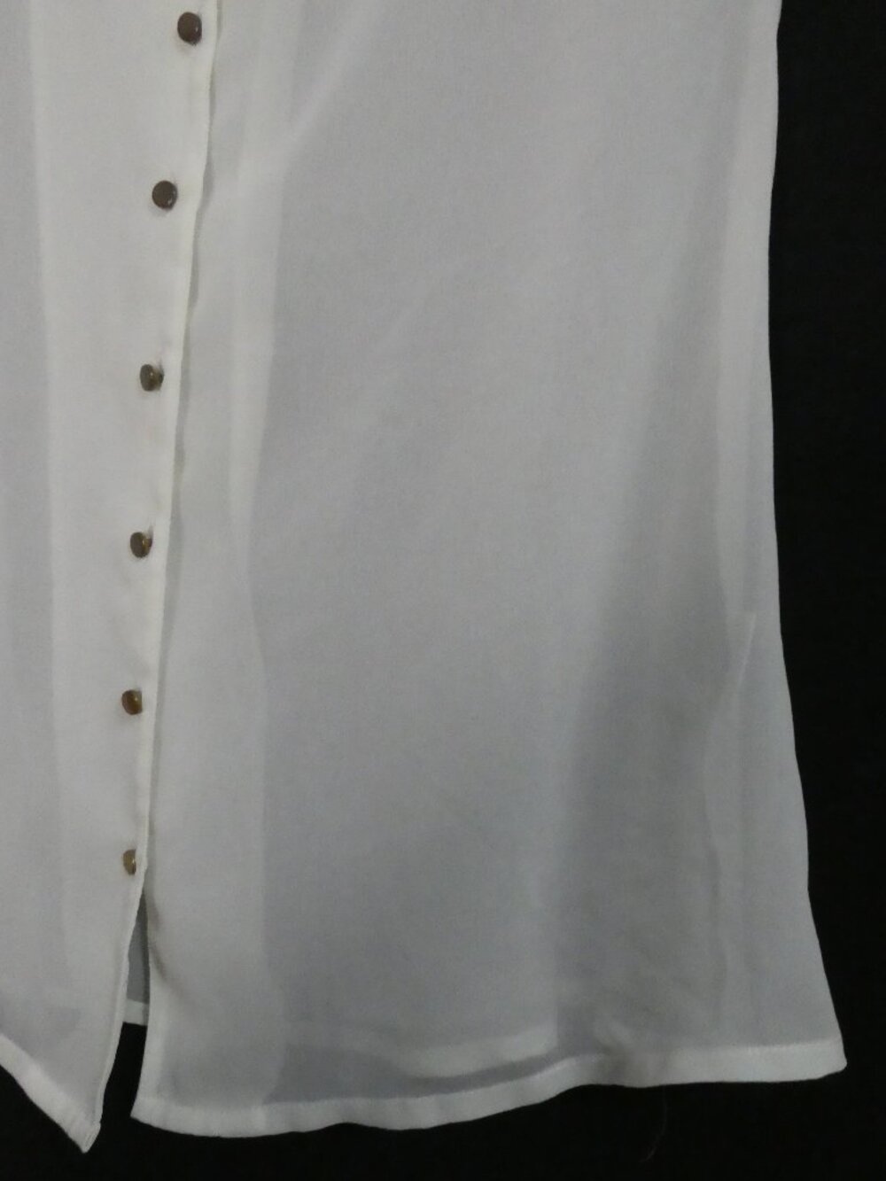 AND Sheer White Sleeveless Button Down Blouse - Size 8 - Picture 10 of 16